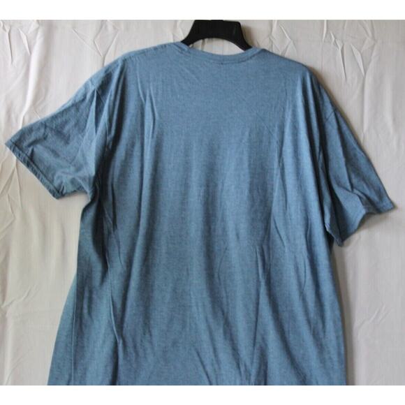 BOZZ PRINTS-Hawaii Backwards Is IIAWAH Ocean Blue T-Shirt size XXL - Picture 4 of 5